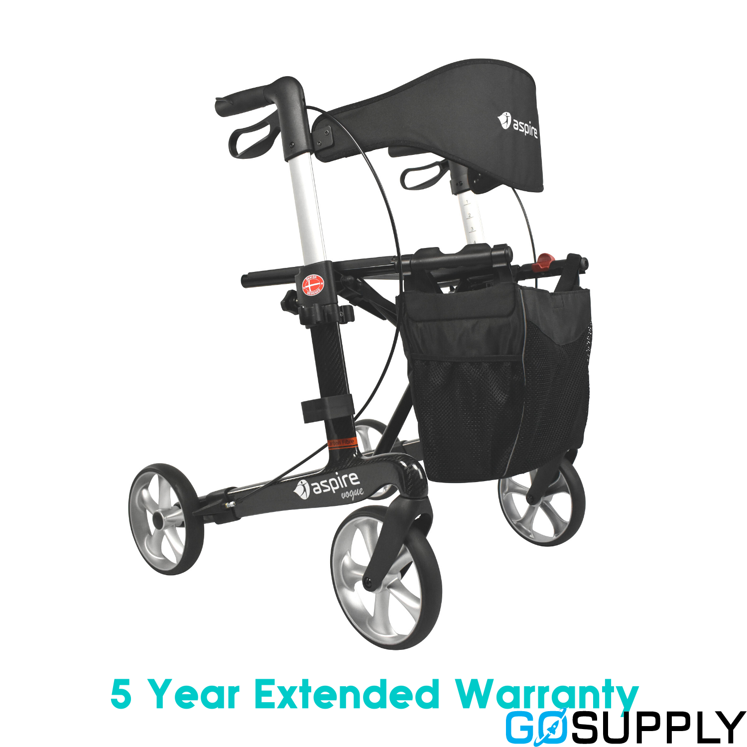 Aspire Vogue Carbon Fibre Seat Walker / Rollator