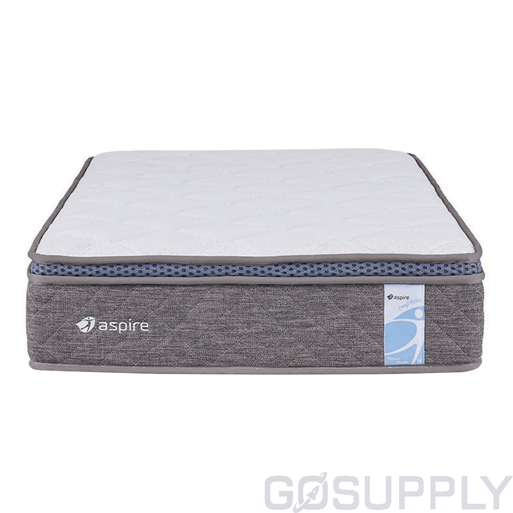 Aspire Comfimotion Pocket Spring Mattress -  Portobello Grey (Queen)