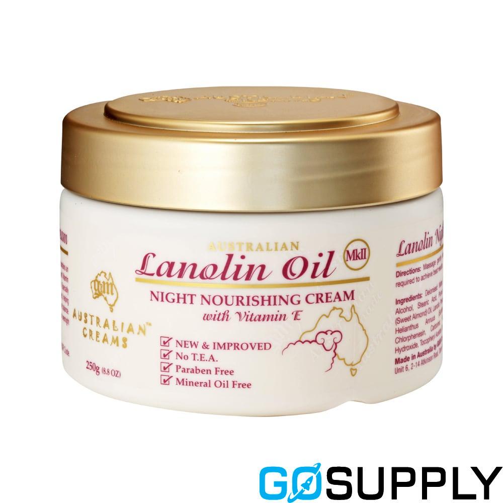 Australian Creams MkII Moisturising Cream - Type: Lanolin Oil Night Weight: 250g