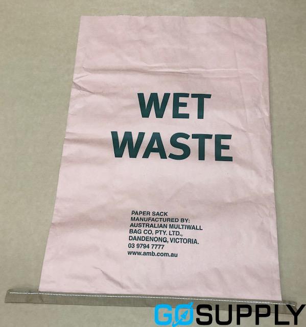 BAG PAPER WET WASTE POLY LINED - Dimensions: 505MM X 760MM