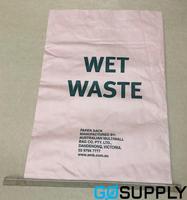 BAG PAPER WET WASTE POLY LINED - Dimensions: 505MM X 890MM - Packet (25 Single)