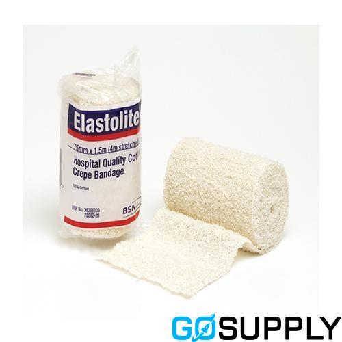 BANDAGE CREPE COTTON WHITE ELASTOLITE - Size: 15CMX1.5M Packaging: Pack 12