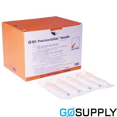 BD PRECISIONGLIDE NEEDLE 25G X 16MM, 100