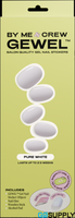 BMC GEWEL GEL NAIL STICKERS - Color: PURE WHITE - Packet (20 Single)