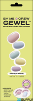 BMC GEWEL GEL NAIL STICKERS - Color: RAINBOW PASTEL - Packet (20 Single)