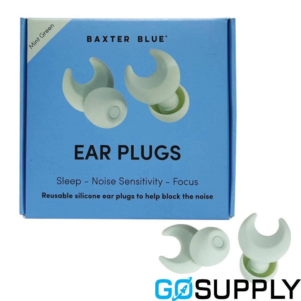 Baxter Blue Reusable Silicone Noise Reduction Ear Plugs - Color: Mint Green