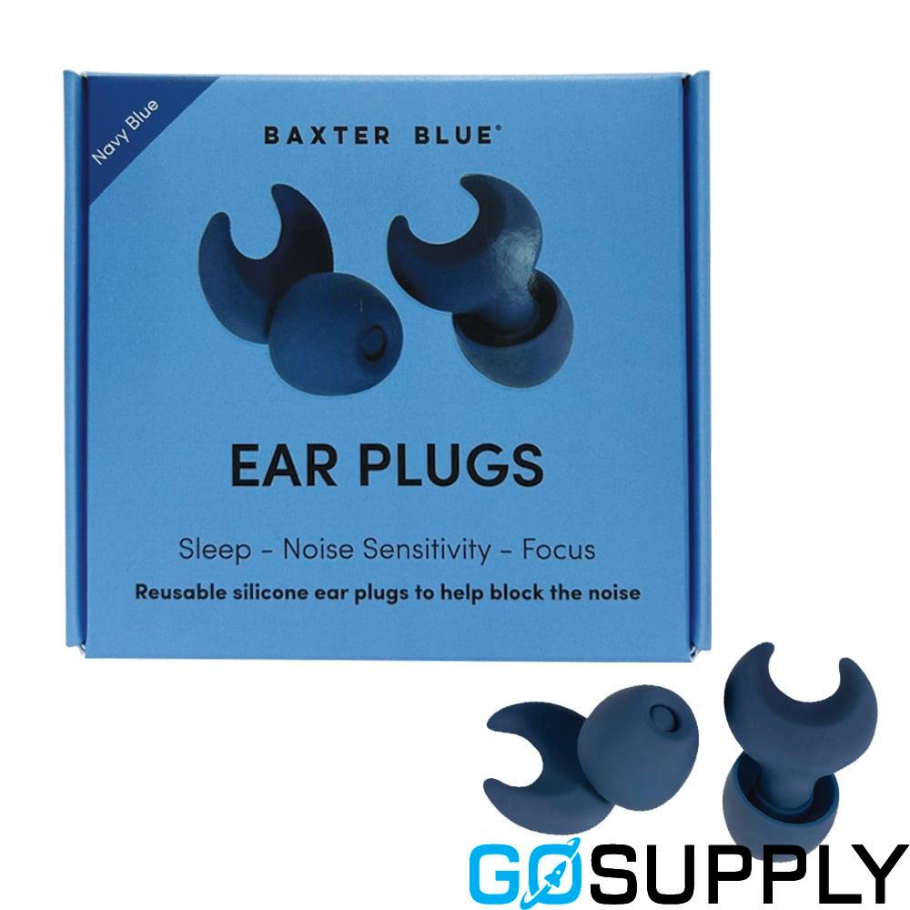 Baxter Blue Reusable Silicone Noise Reduction Ear Plugs - Color: Navy