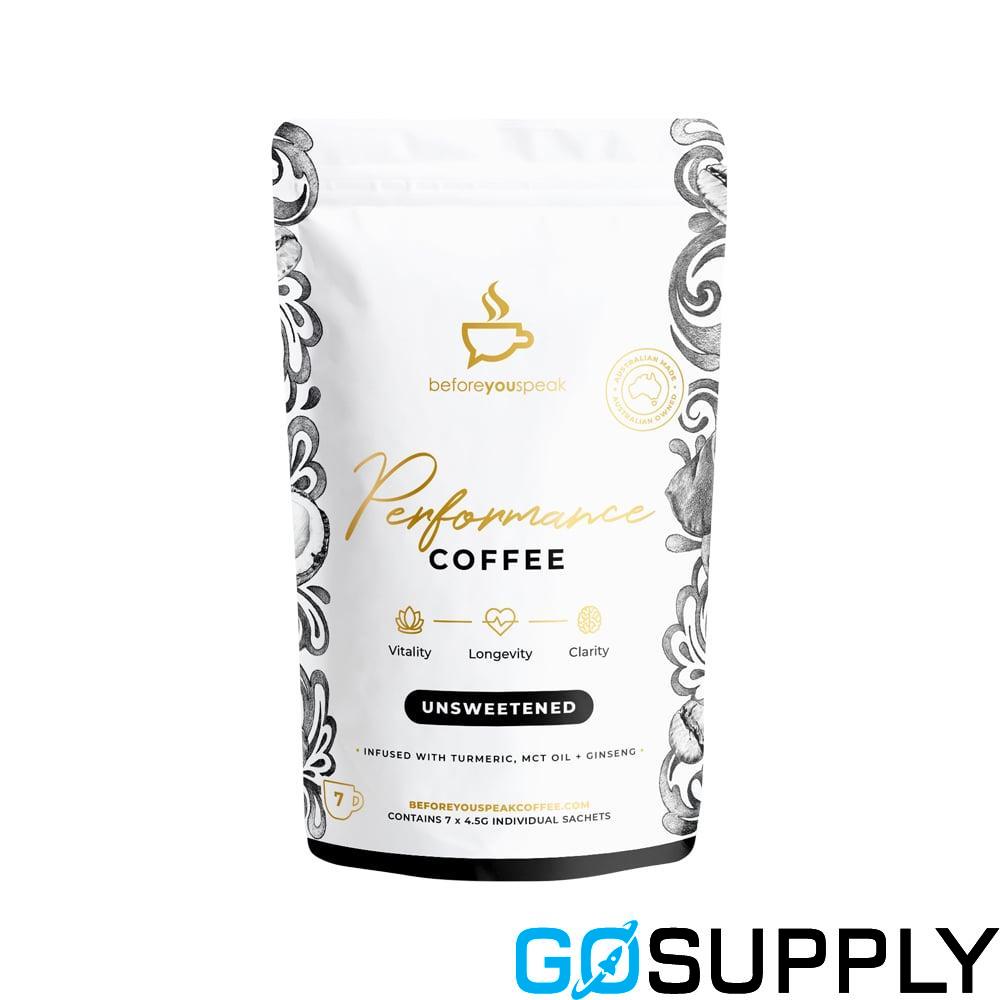Before You Speak Performance Coffee - Weight: 4.5g Flavour: Unsweetened