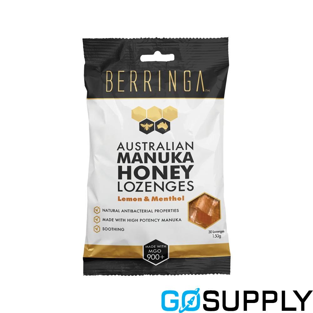 Berringa Australian Manuka Honey Lozenges - Weight: 150g Flavour: Lemon & Menthol