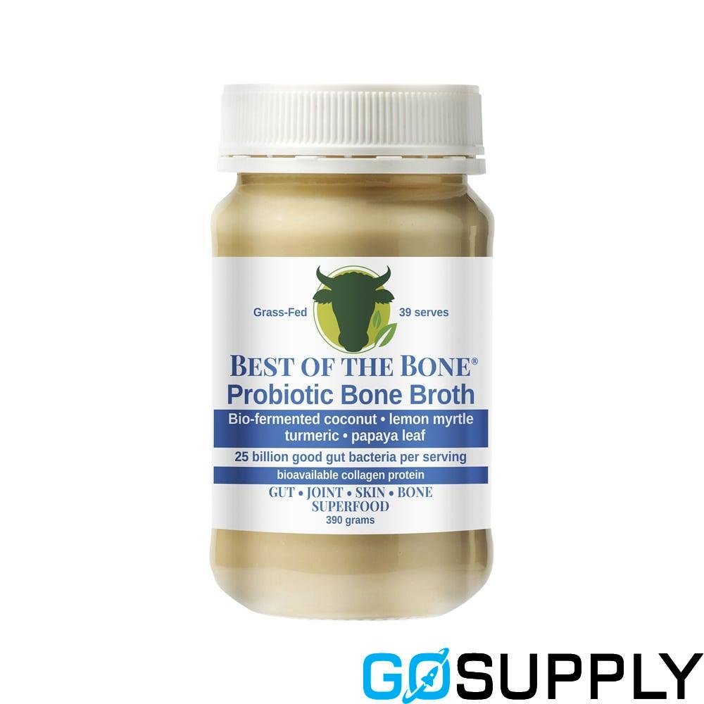 Best of the Bone Bone Broth Beef Concentrate - Weight: 390g Flavour: Probiotic Bio-Fermented Coconut Lemon Myrtle Turmeric Papaya Leaf