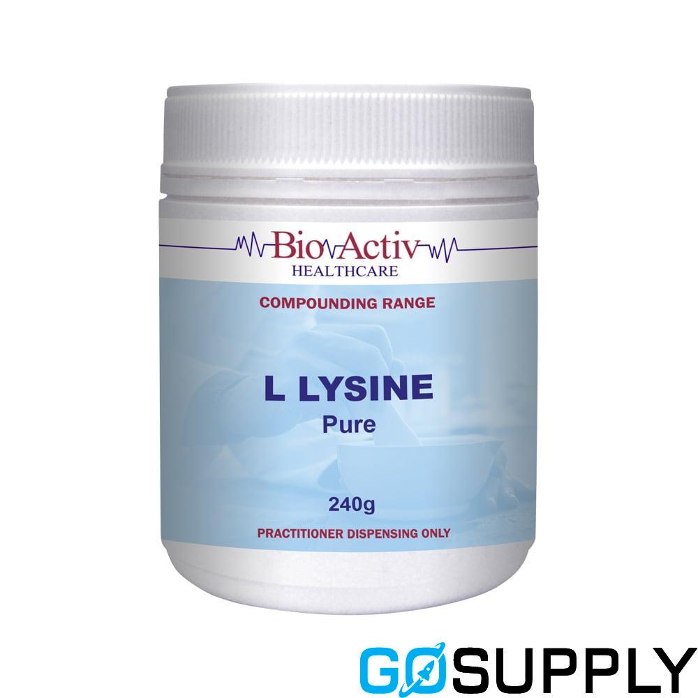 BioActiv Healthcare Compounding Range - Type: L Lysine (Pure) Weight: 240g
