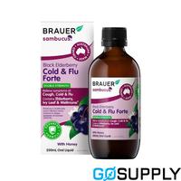 Brauer Sambucus Black Elderberry - Type: Cold & Flu Forte (Double Strength) With Honey Volume: 200ml