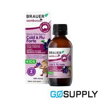 Brauer Sambucus Black Elderberry - Type: Kids Cold & Flu Forte With Honey Volume: 100ml