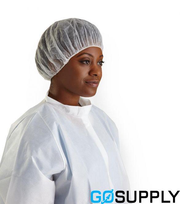 CAP BOUFFANT - Size: 53CM Color: White Material: NON WOVEN