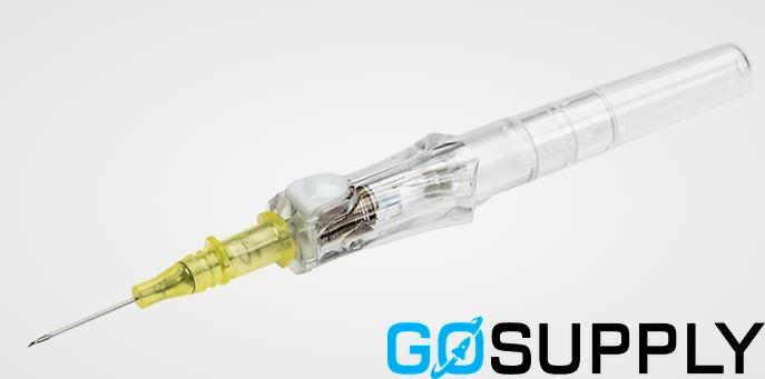 CATHETER IV SAFETY - Color: Yellow Gauge: 24G Length: 0.75 IN