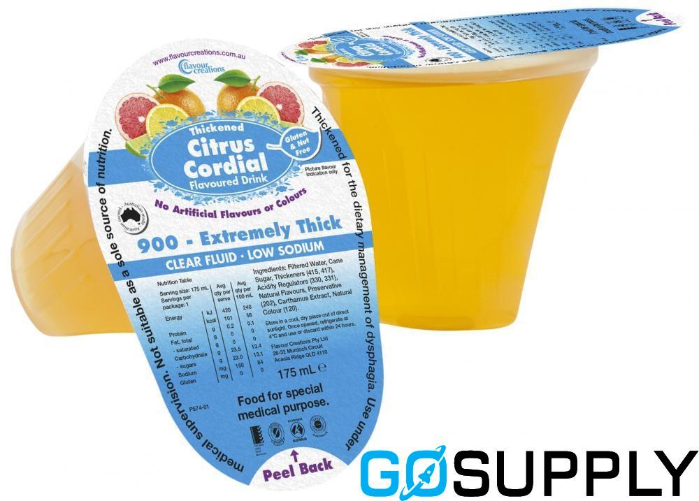 CITRUS CORDIAL - IDDSI Level: 4 Thickness Level: 900 EXTREMELY THICK