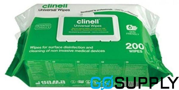 CLINELL DETERGENT WIPES Pk200