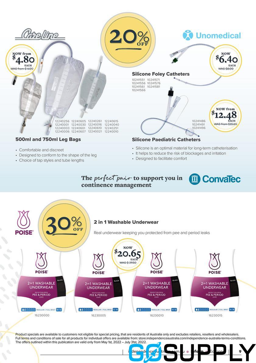 Careline Leg Bag - Capacity: 500ml Tube Length: 8.5 cm
