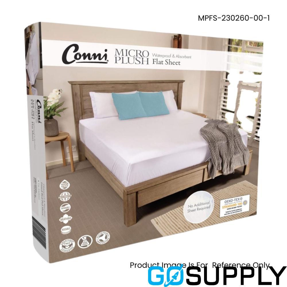 Conni - Micro-Plush Waterproof Flat Sheet (King Single)