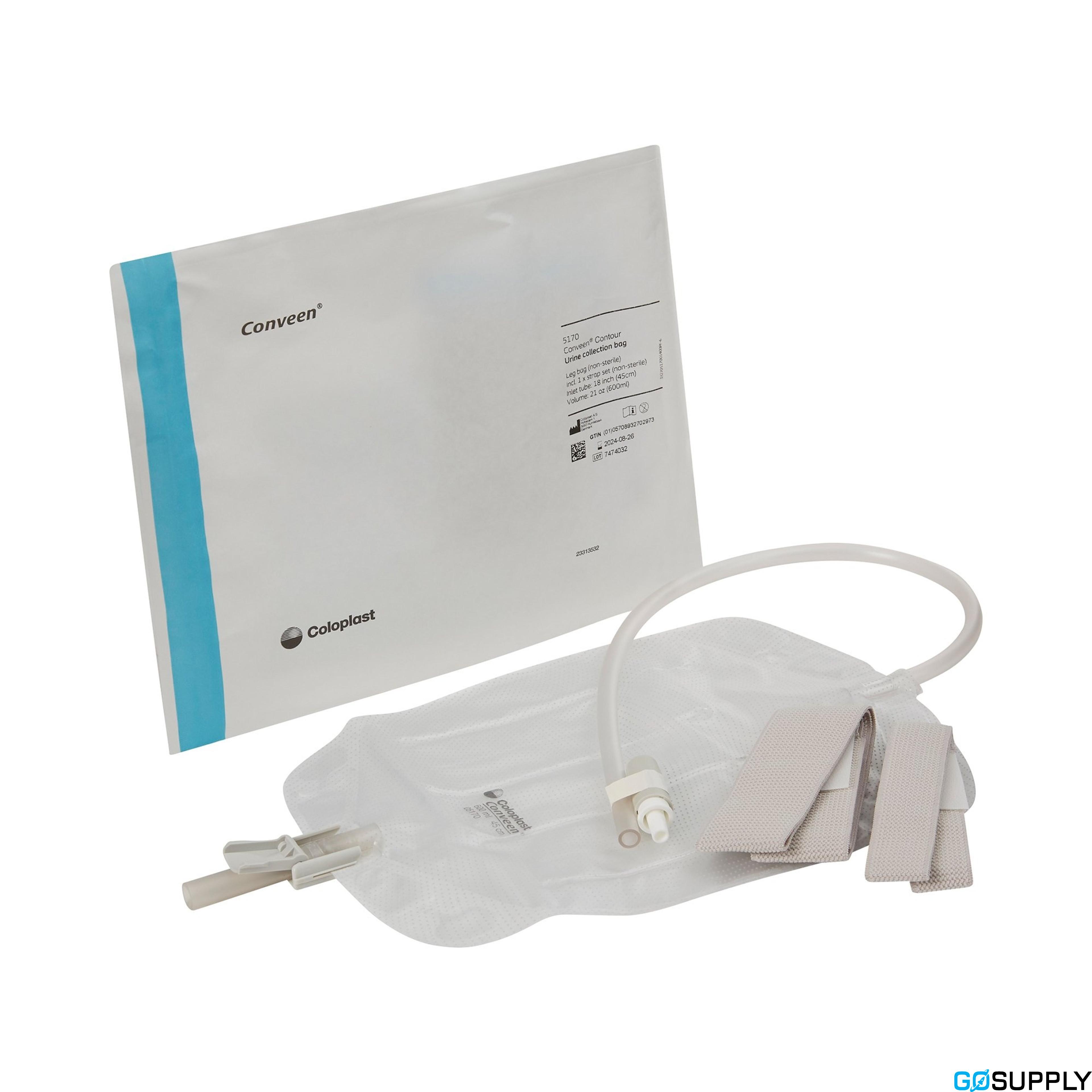 Conveen Contour Leg Bag - Length: 45cm Capacity: 600ml Sterility: Non-Sterile
