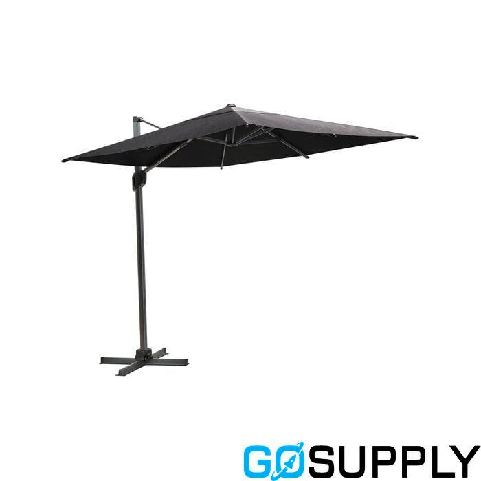 Coolaroo 2 x 3m Charcoal Rectangle Mindil Cantilever Umbrella