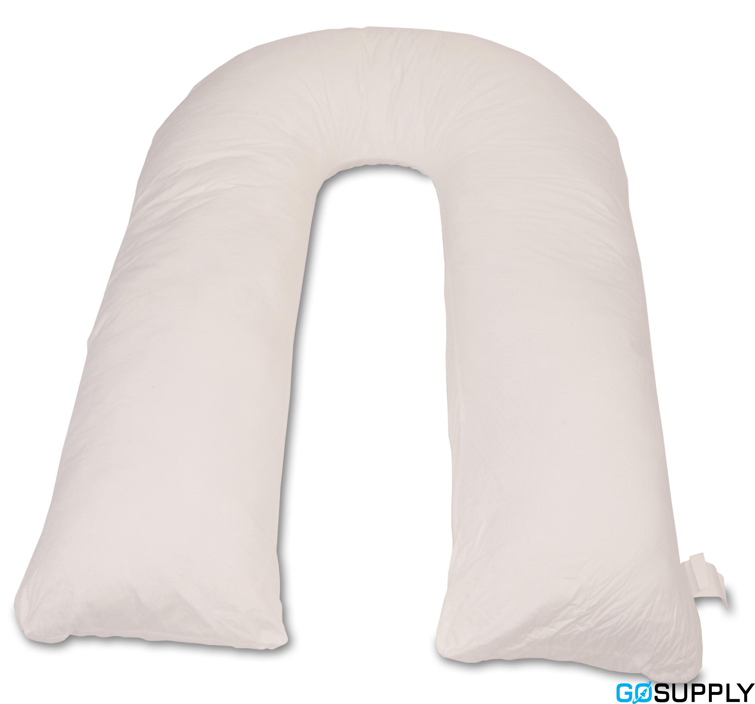 Cotton Cover U-Shape Pillow - White
