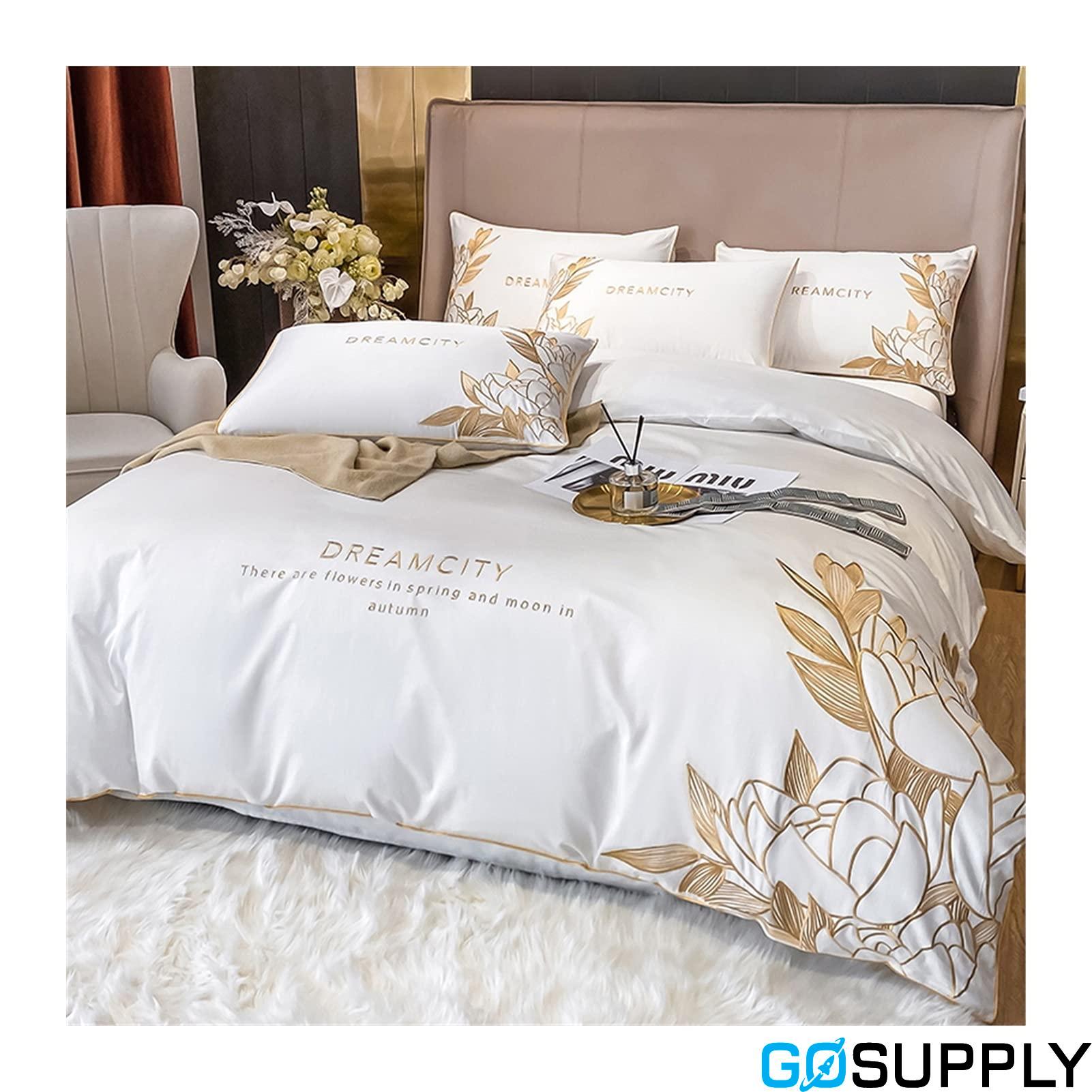 Cotton Double Duvet Cover Set - Thread Count: 500tc