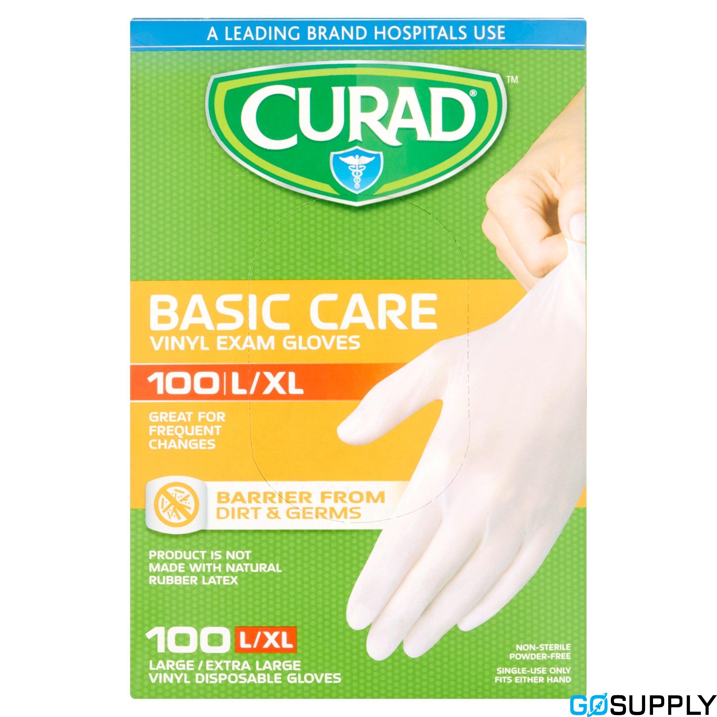 Curad Exam Gloves Vinyl - Size: Extra Large