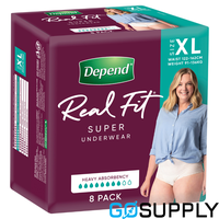 DEPEND REALFIT UNDERWEAR (WOMEN · XL · Super) - Carton