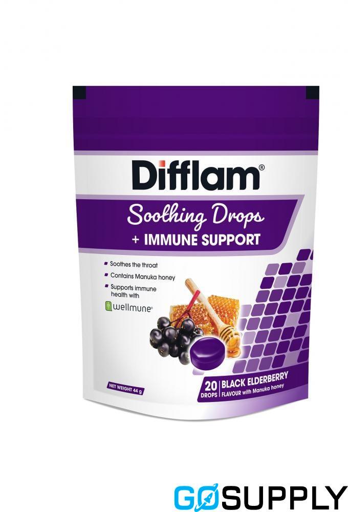 DIFFLAM SOOTHING DROPS - Unit: 20S Flavour: Black Elderberry