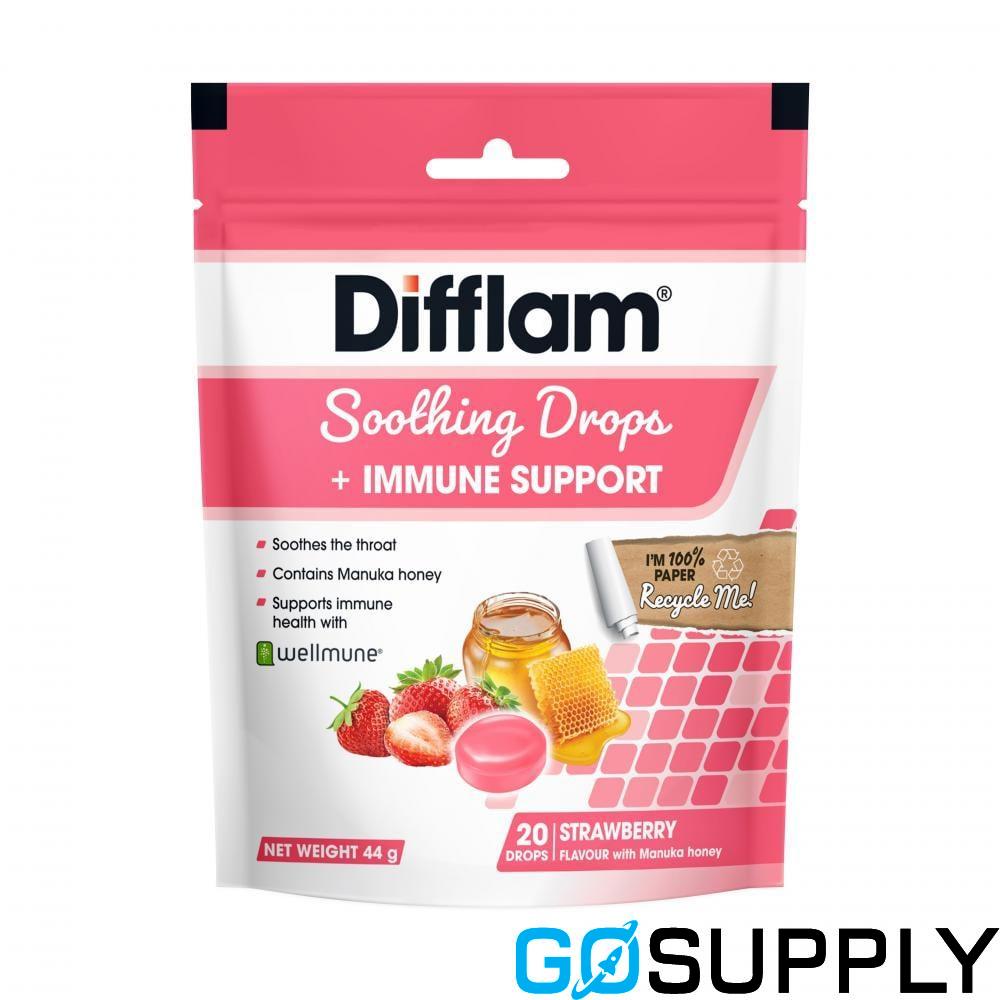 DIFFLAM SOOTHING DROPS - Unit: 20S Flavour: Strawberry