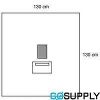 DRAPE OPHTHALMIC - Size: 130X130CM - Packet (10 Single)
