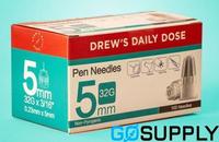 DREWS DAILY DOSE PEN NEEDLES - Gauge: 32G Length: 5MM - Packet (100 Single)