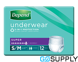 Depend Underwear Super Unisex (Small / Medium)
