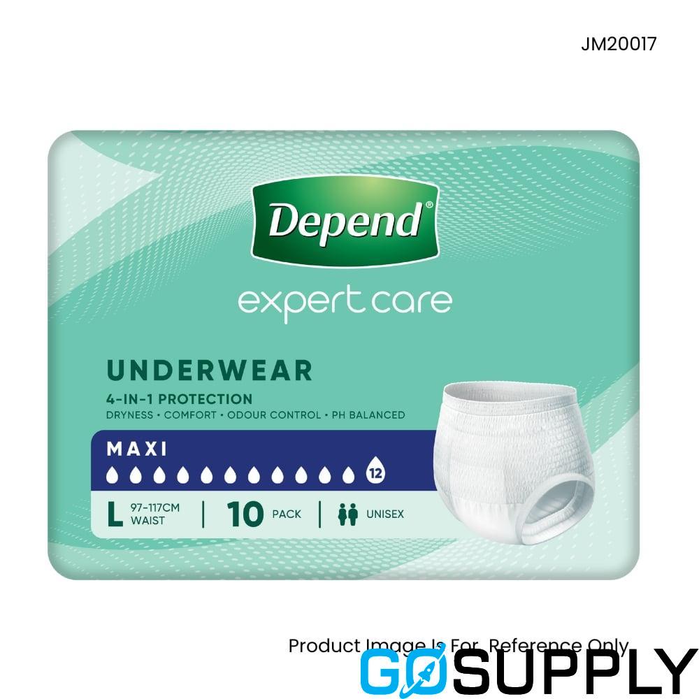 Depend Expert Care Underwear Maxi Unisex, 12 Drops (XLarge)