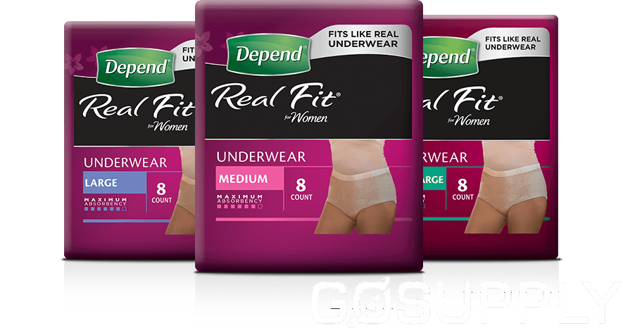 Depend RealFit Underwear Women Large 8x4