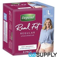 Depend RealFit Underwear Women Large 8x4