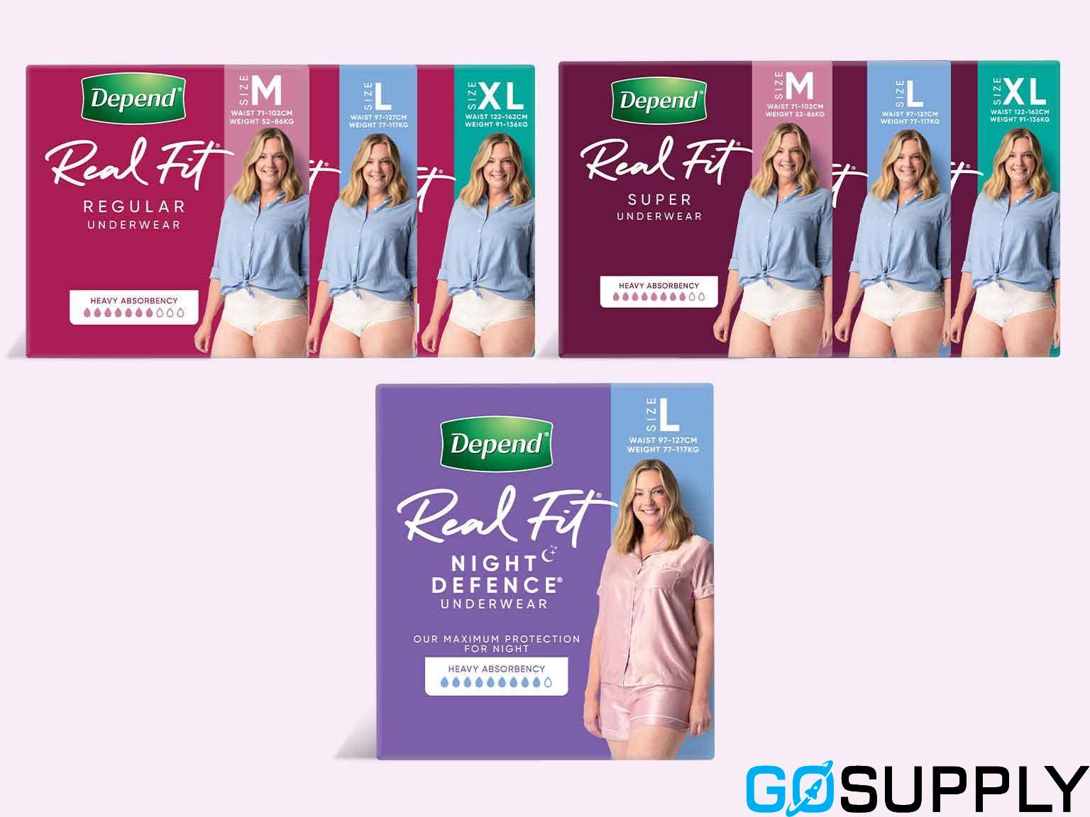 Depend Real Fit Night Defence Underwear Heavy Absorbency L