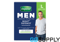 Depend Real Fit Night Defence Underwear Heavy Absorbency L - Pack (8 Single)
