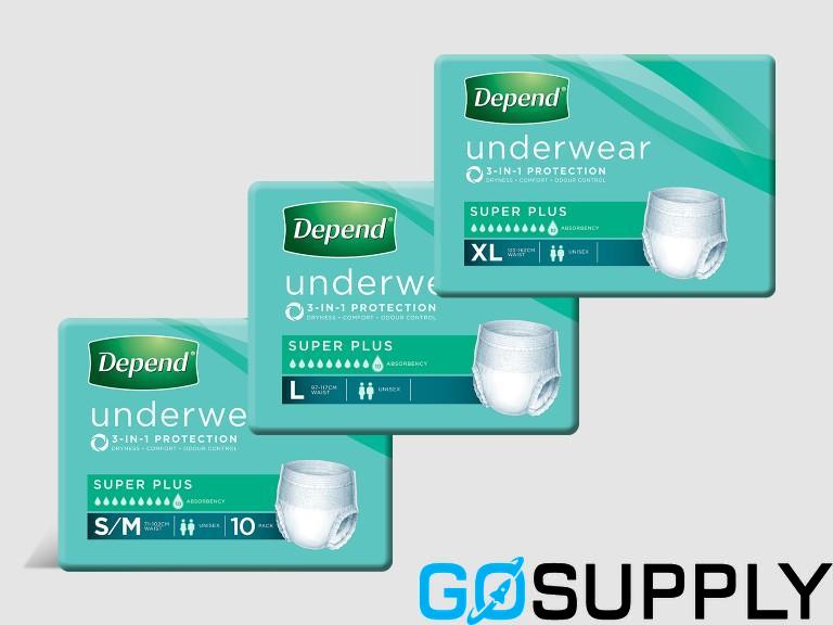 Depend Underwear Super Unisex - Size: Large