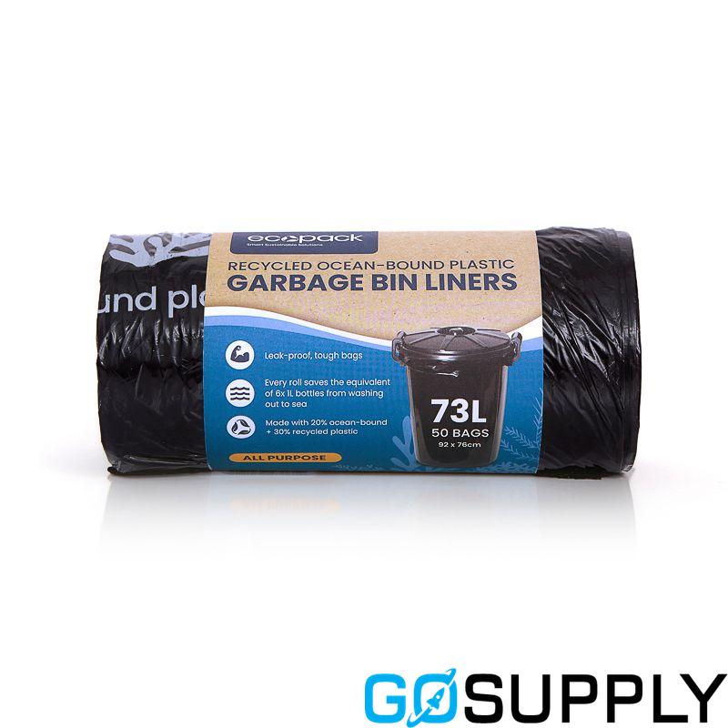 Ecopack 73L Recycled Garbage Bags - Ocean Bound - All Purpose