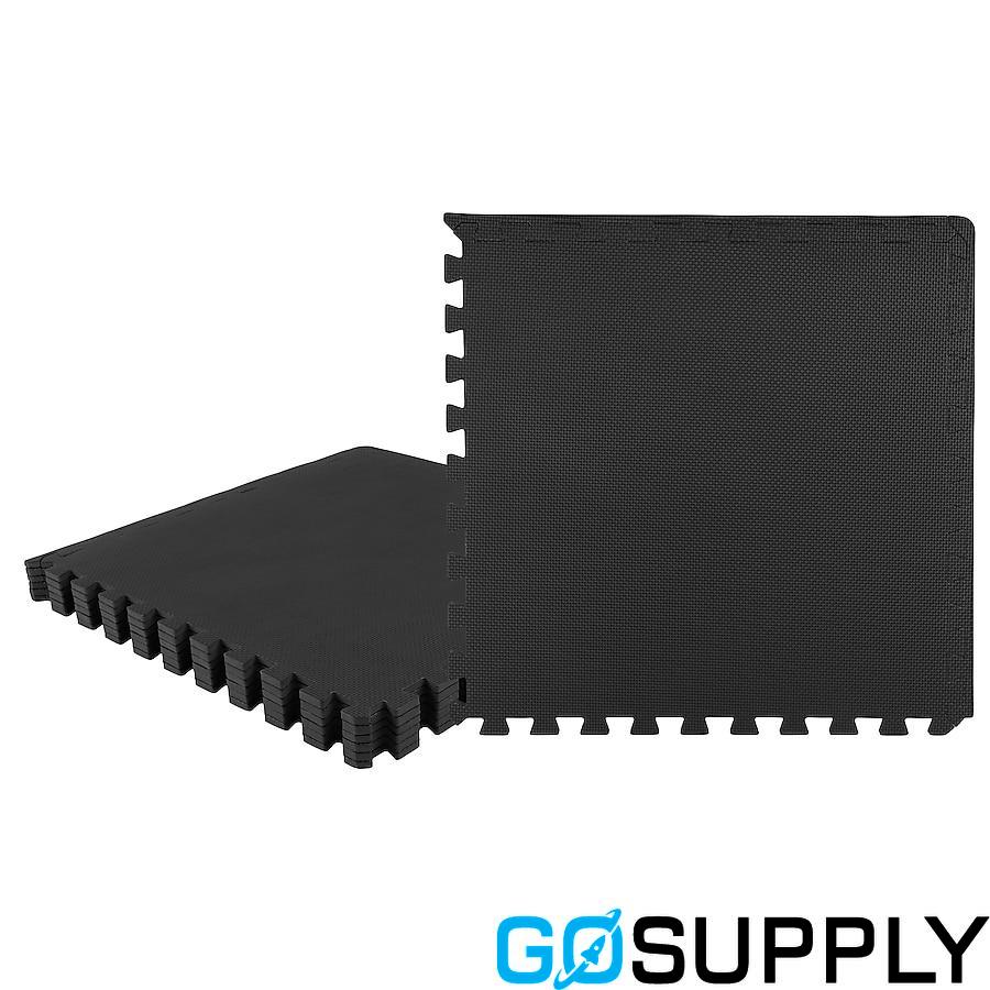 Eva 50 x 50cm Black Solid Interlock Foam Mat