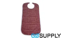 Feeding Bib - Adult (Burgundy Dot)