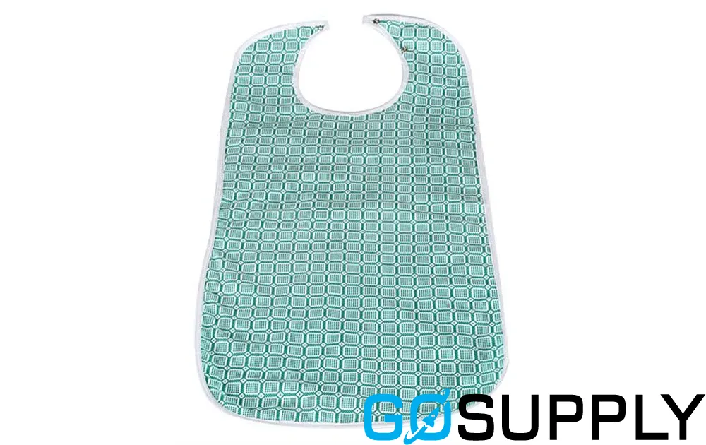 Feeding Bib - Adult (Green Square)