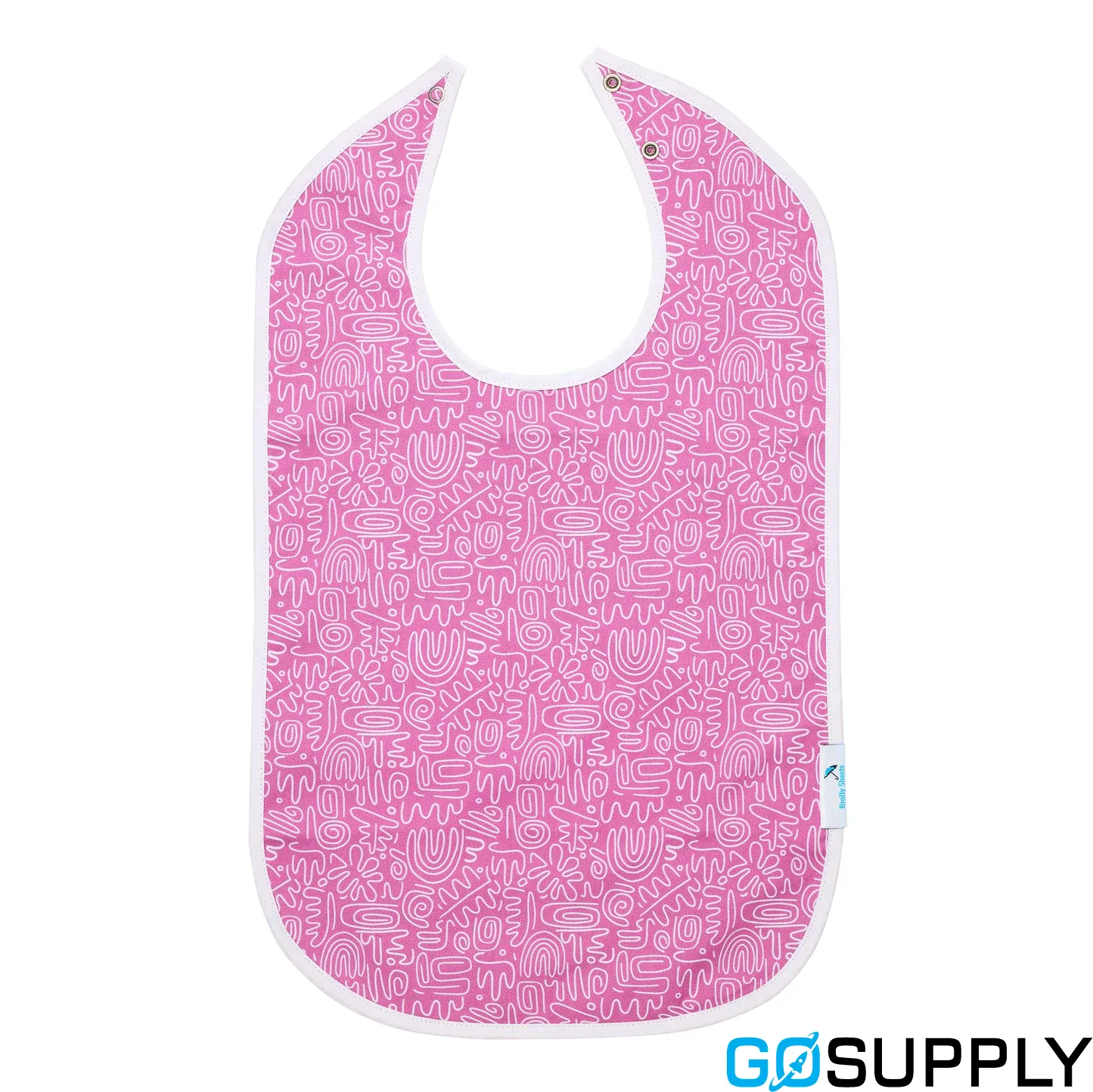 Feeding Bib - Adult (Pink Geometric)