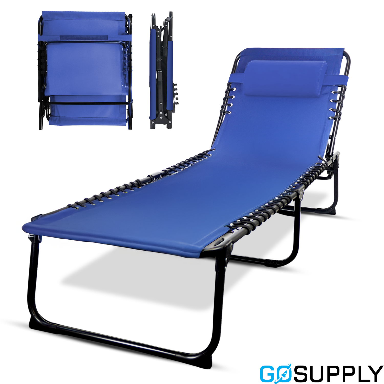 Foldable Sun Lounger with Oxford Fabric