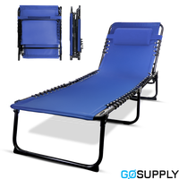 Foldable Sun Lounger with Oxford Fabric