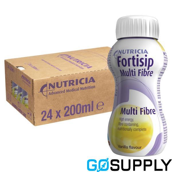 Fortisip Multi Fibre 200mL Bottle Vanilla - Ctn/24