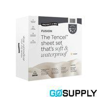 Fusion TENCEL™ Fitted Waterproof Sheets - Cream (Double)
