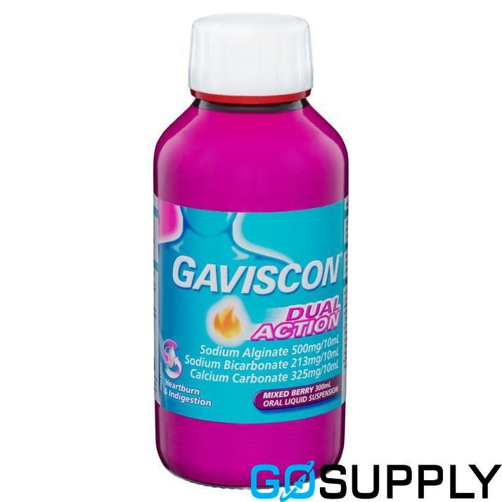GAVISCON DUAL ACT LIQUID - Volume: 300ML Flavour: PEPPERMINT